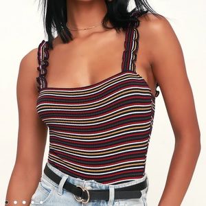 LUSH | EMALINE STRIPED BODYSUIT